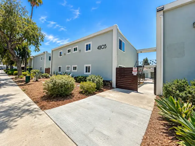 Walkway to the 4205 building entrance